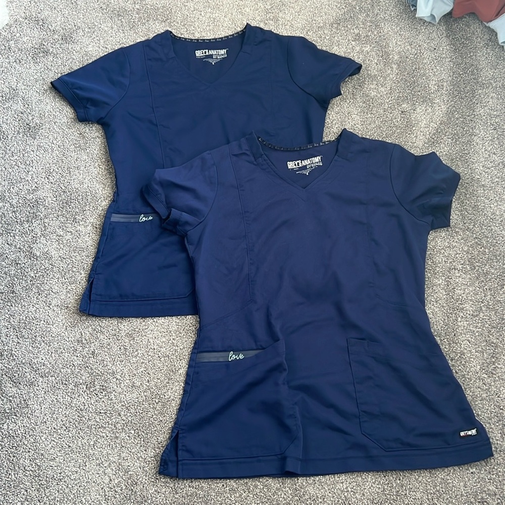 Grey’s Anatomy by Barco Navy Scrub Tops